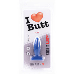 I Love Butt Plug Slim S I Love Butt 8.5 x 3 cm Bleu